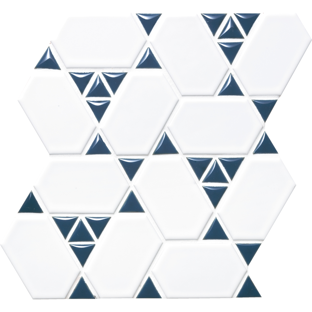 アートモザイクタイル(ケース) ベリエ Belier 90×52変形六角形・26.1×22.6三角形紙貼り 20シート入 BEL-01 / 名古屋モザイク タイル(ケース) ベリエ Belier 90×52変形六角形・26.1×22.6