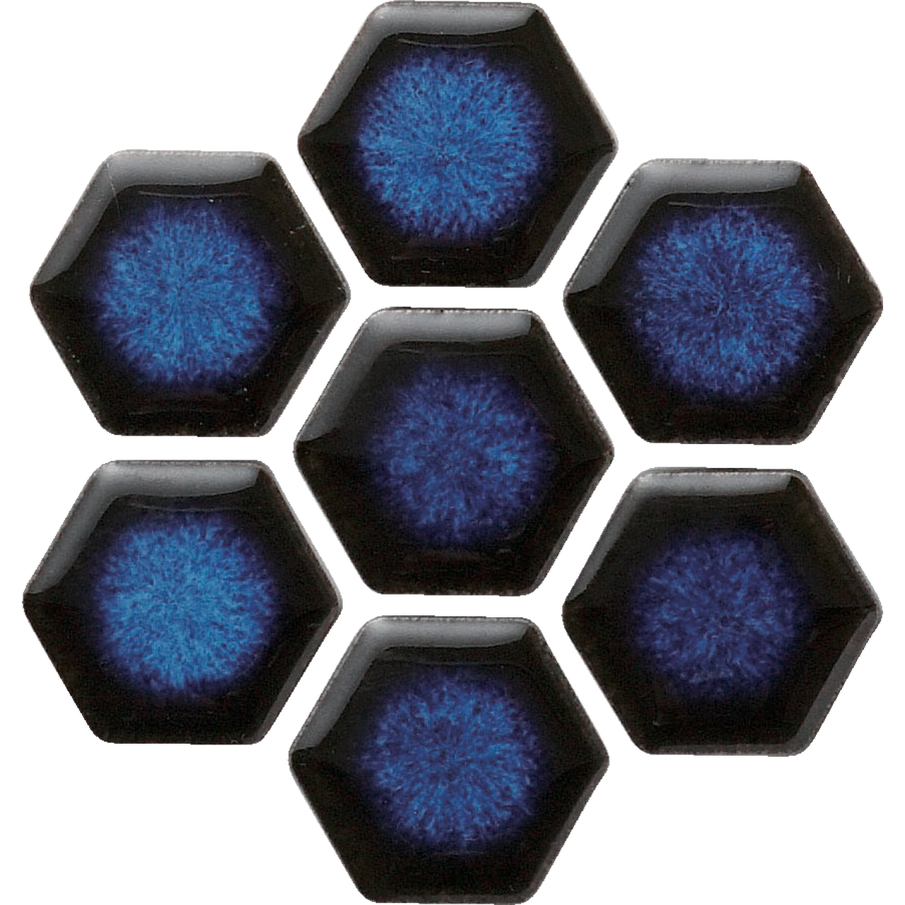 六角籠目の亀甲繋ぎ紋 ２客 COL-6｜商品検索｜タイルの名古屋モザイク工業株式会社